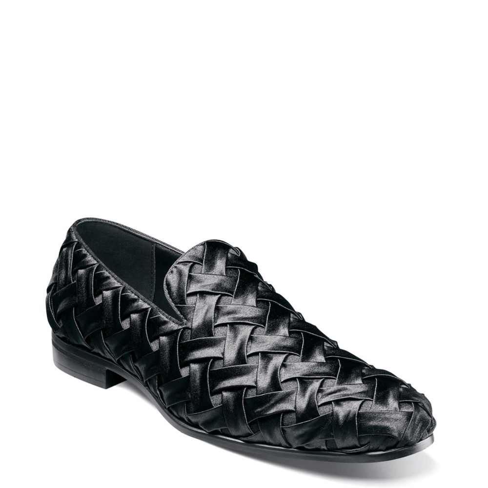 Black Stacy Adams Mens Savoir X cross Satin Slip On Rack Room Shoes