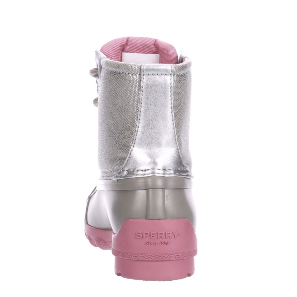 pink sperry rain boots