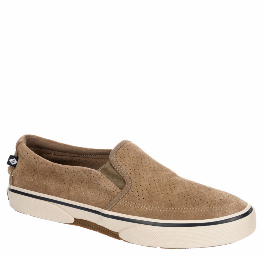 sperry suede slip on