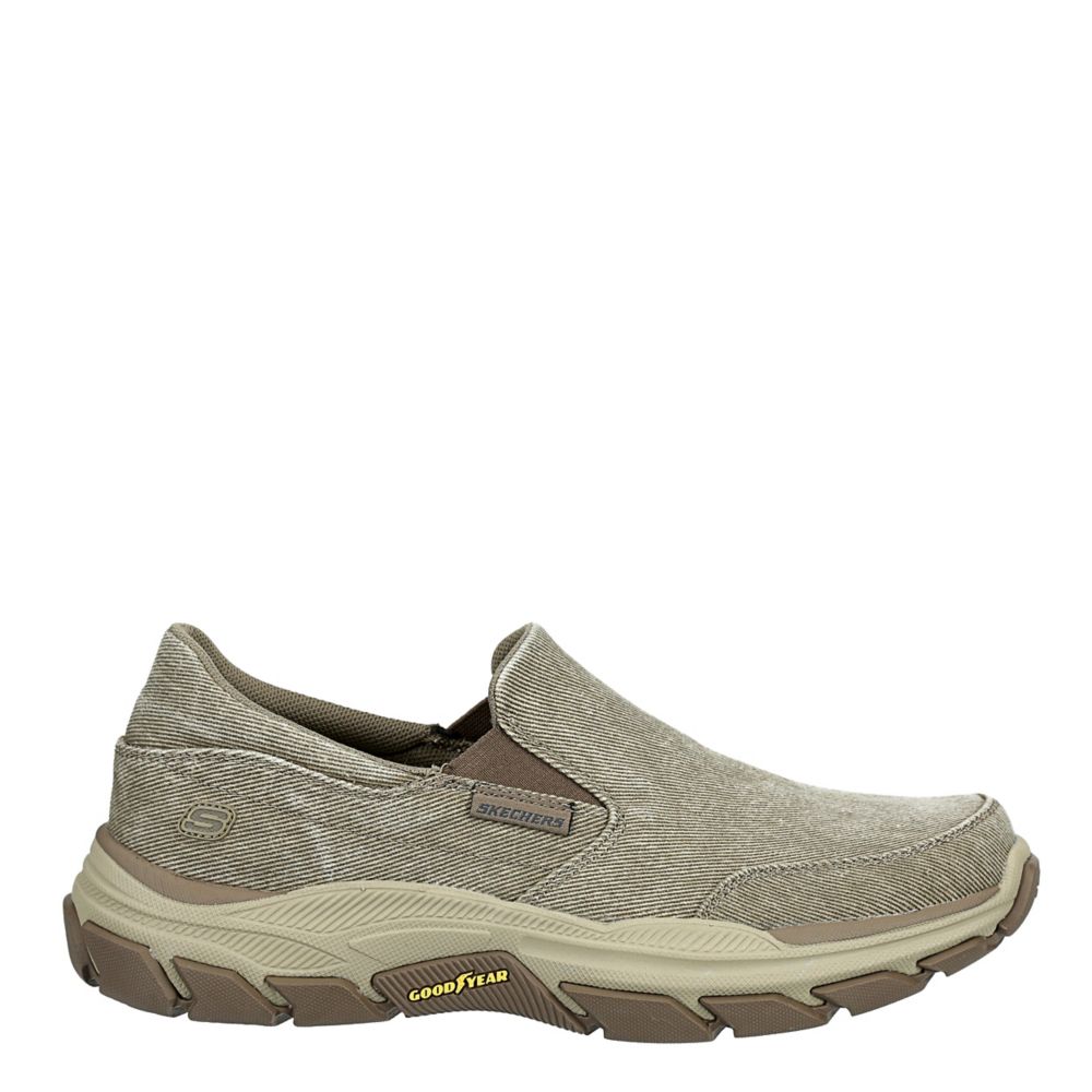 White skechers outlet mens slip on