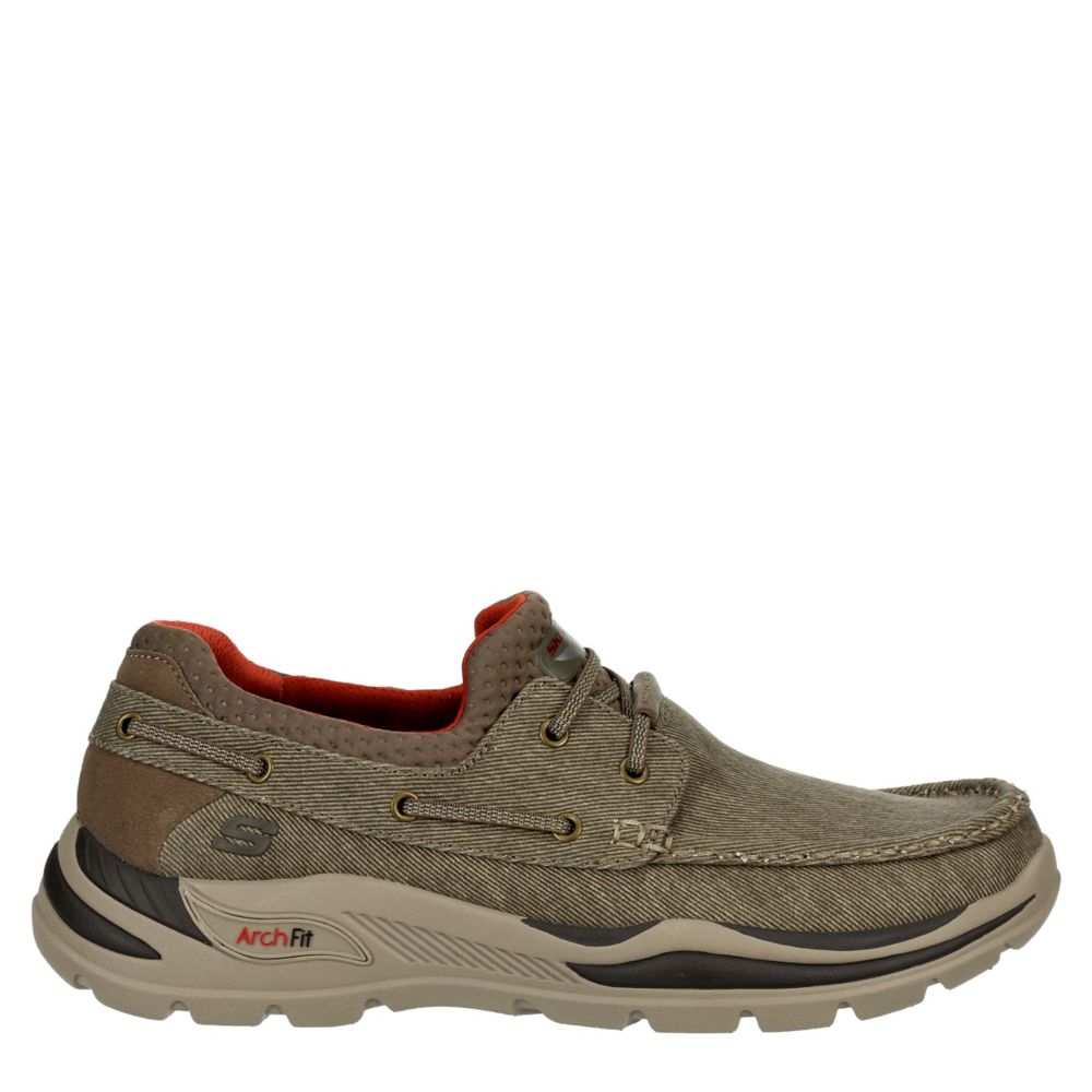 skechers tan slip on shoes