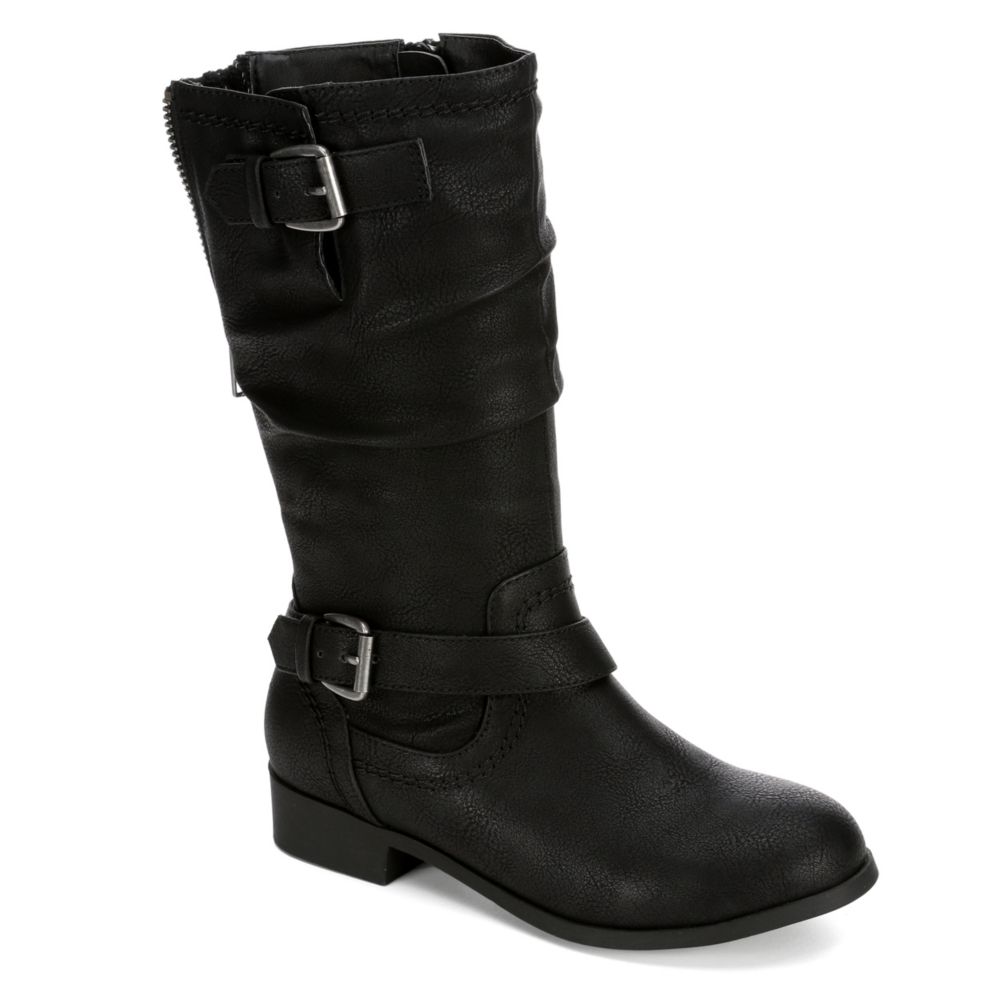 girls tall black boots