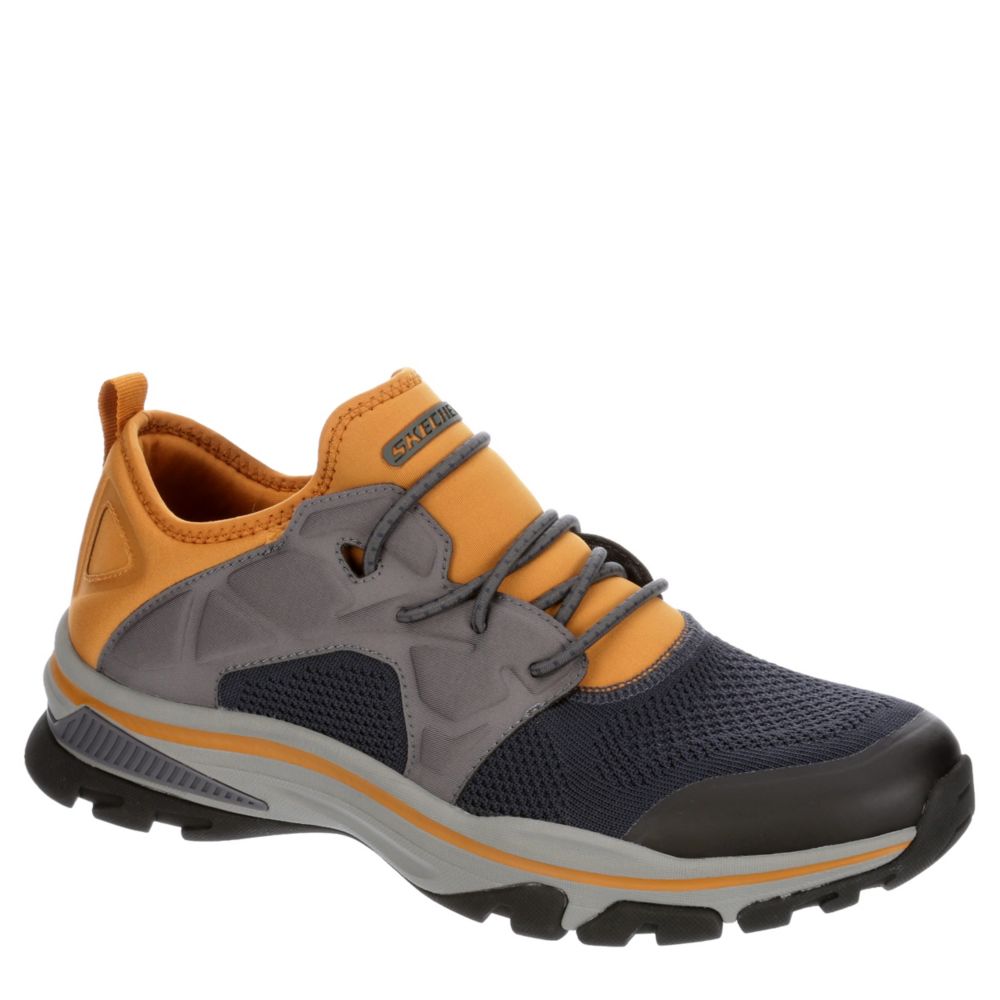 skechers memory foam mens orange