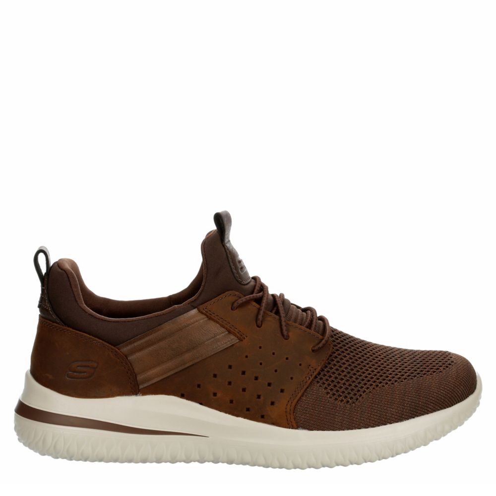 Brown Mens Delson Cicada Sneaker | Skechers | Rack Room Shoes