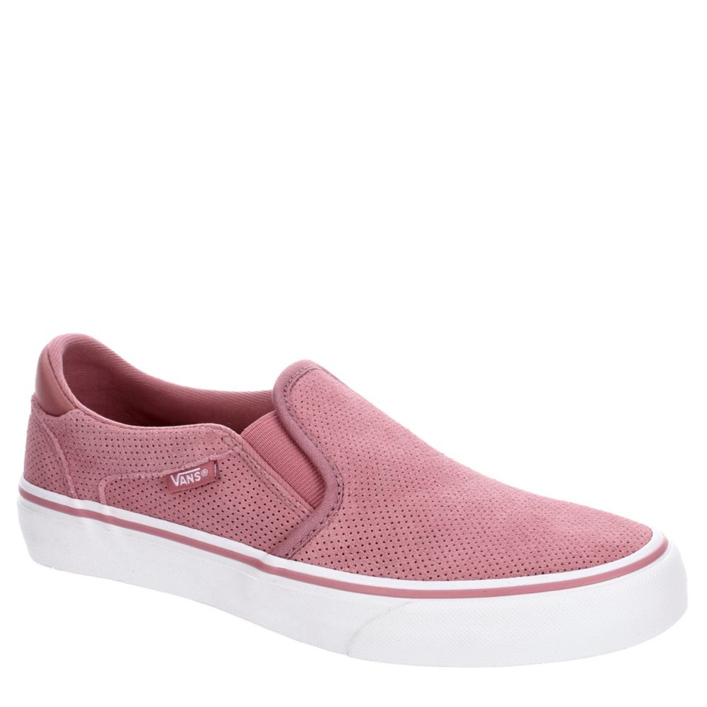 womens pink slip on sneakers