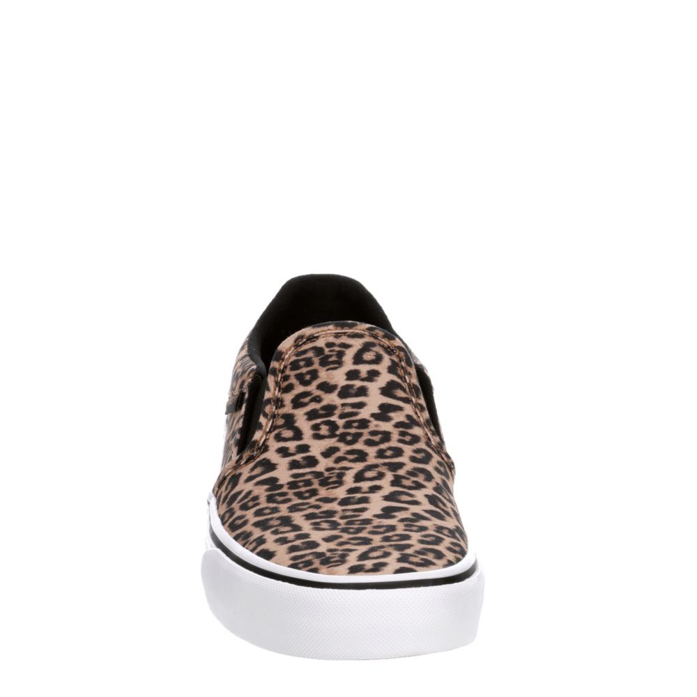 vans asher leopard slip on