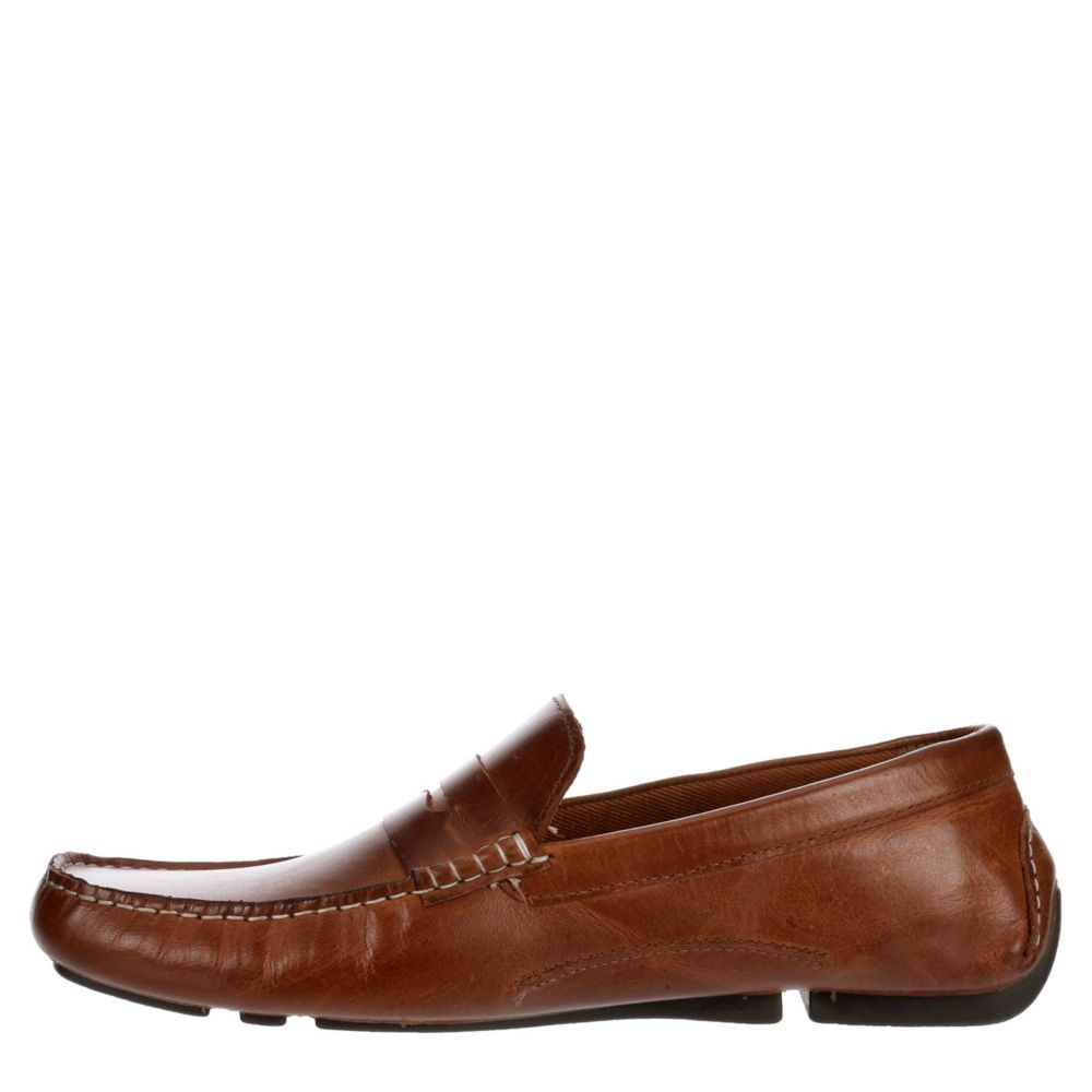 Cognac Mens Daven Penny Loafer | Franco Fortini | Rack Room Shoes