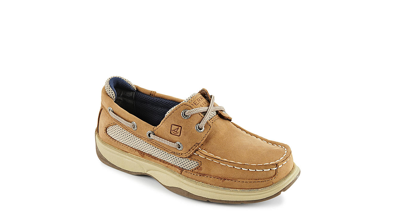 Sperry Boys Kids Lanyard Boat Shoes Brown 2 M