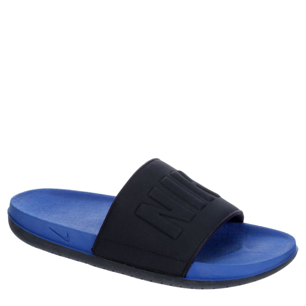 navy blue nike flip flops