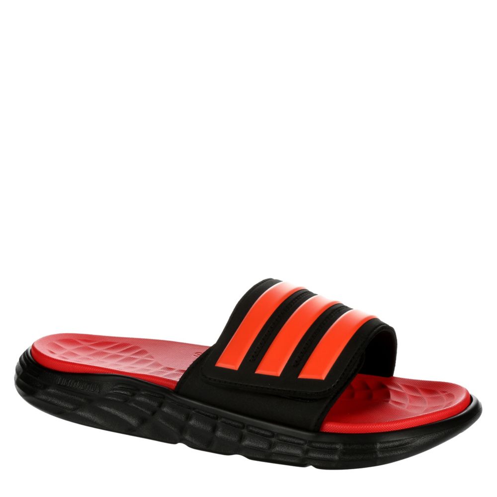 Black & Red Adidas Men's Duramo Sl Slide Sandal | Rack Room Shoes