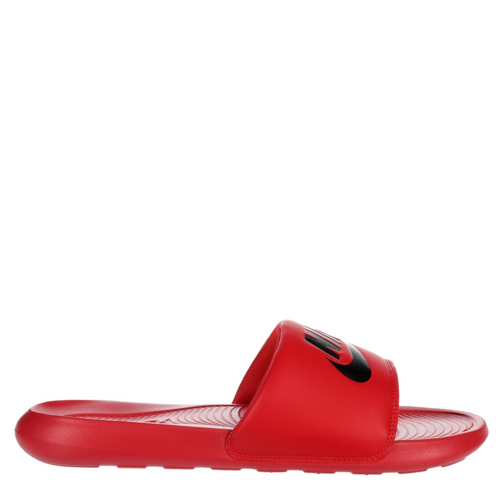 red nike mens slides