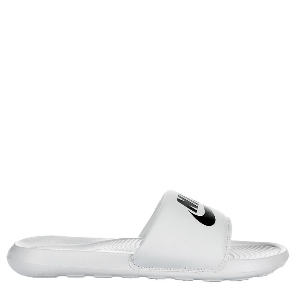 White Nike Mens Victori One Slide Sandal | Sandals | Rack Room Shoes