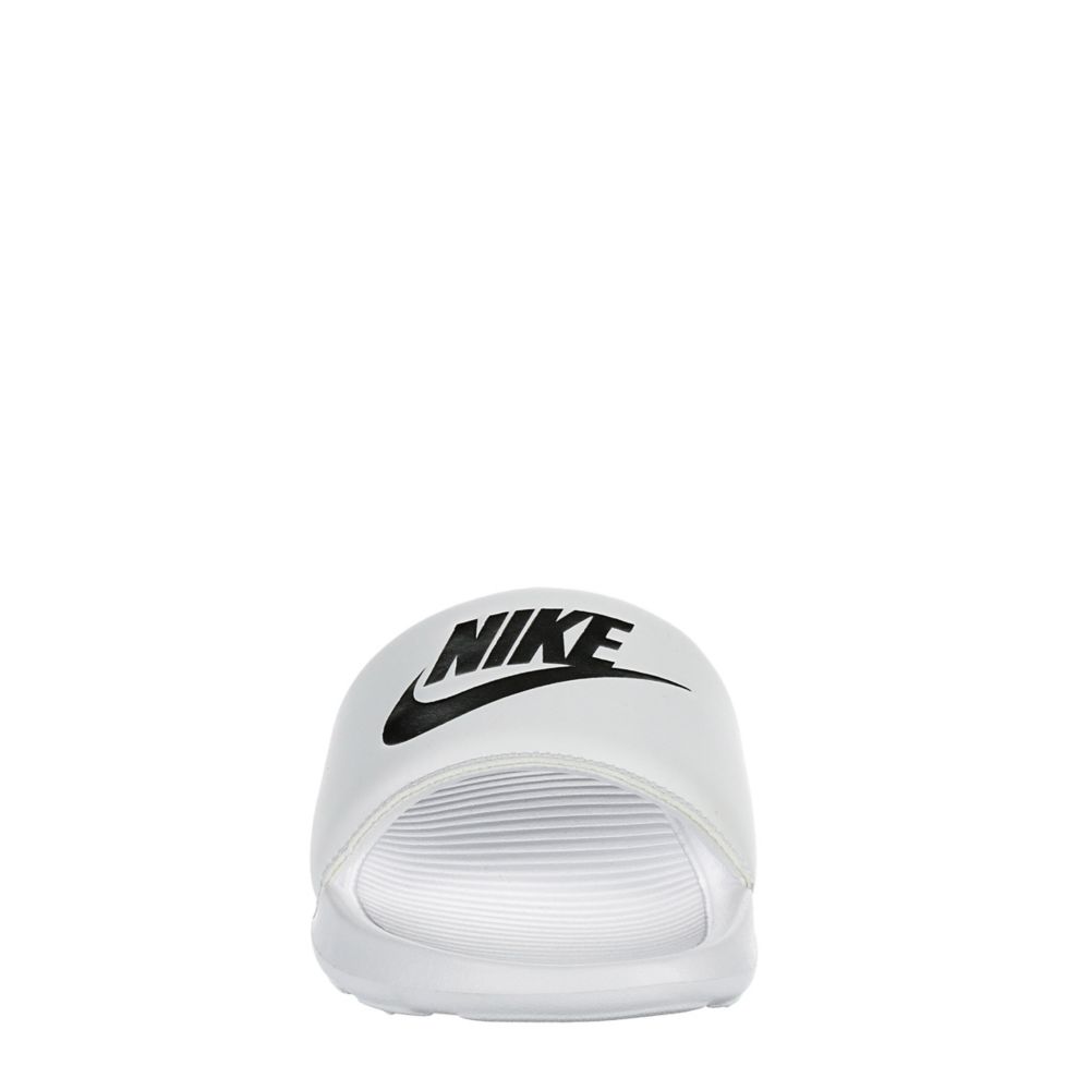 White Nike Mens Victori One Slide Sandal, Sandals