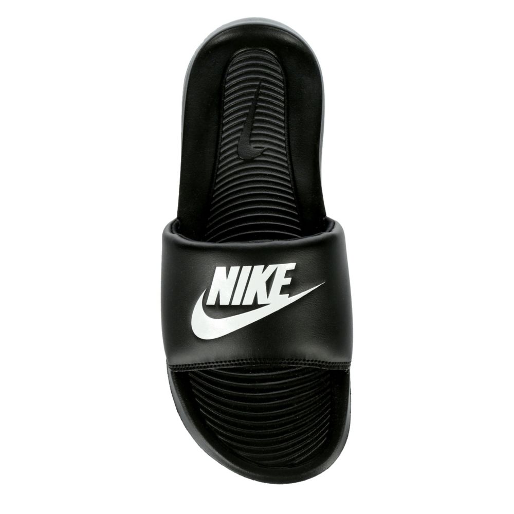 Nike Victori One Black & Red Slide Sandals