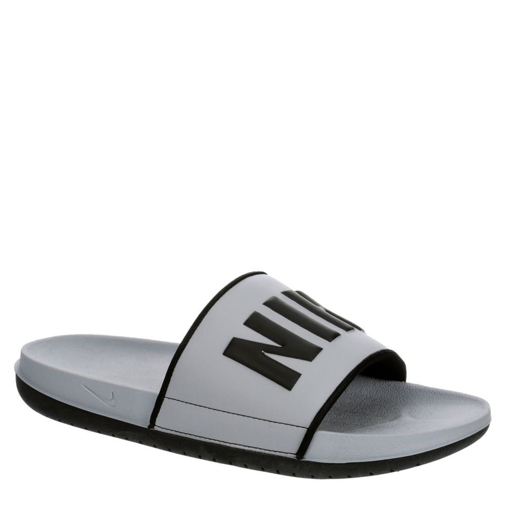 nike mens slides black and white