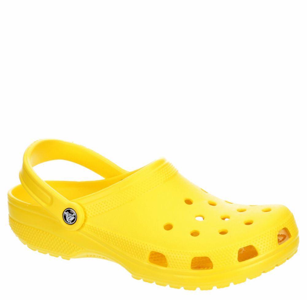 yellow clog crocs