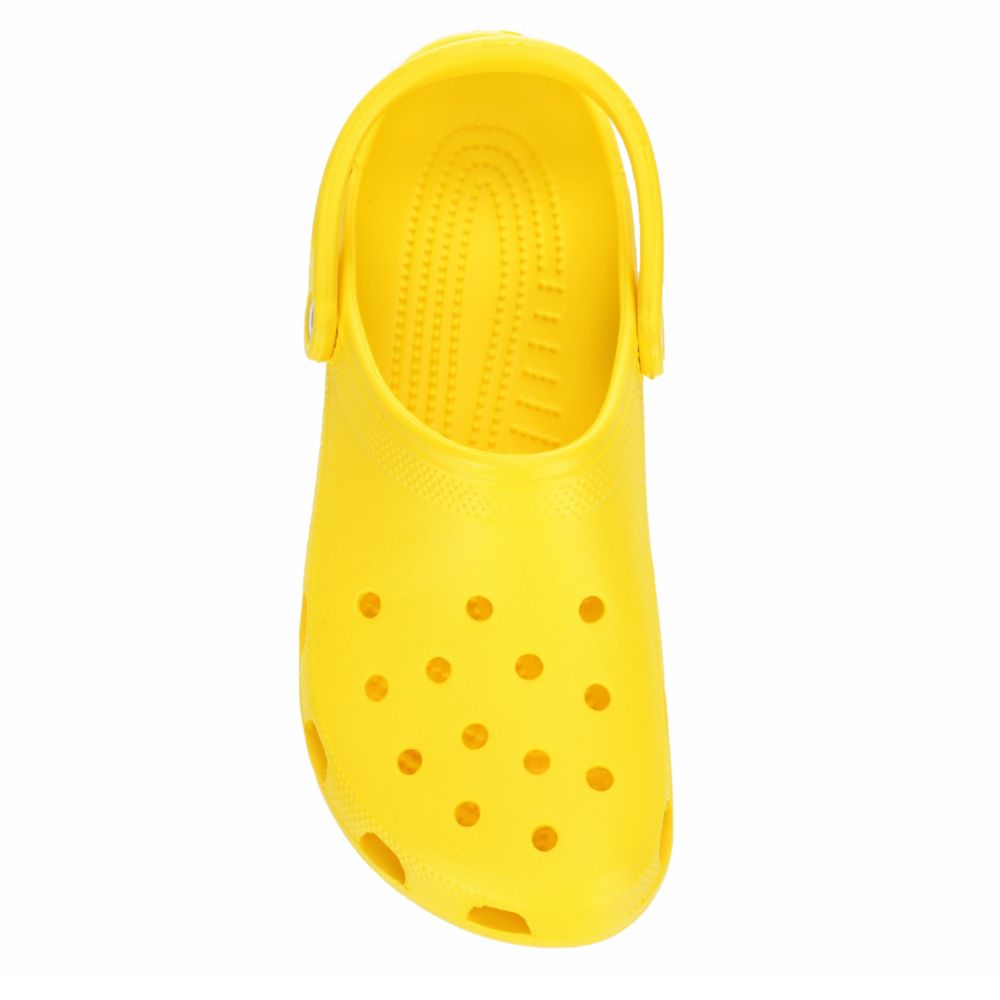 mens yellow crocs