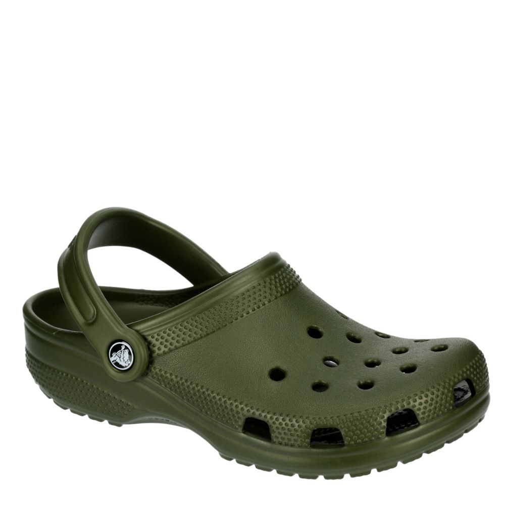 military green crocs