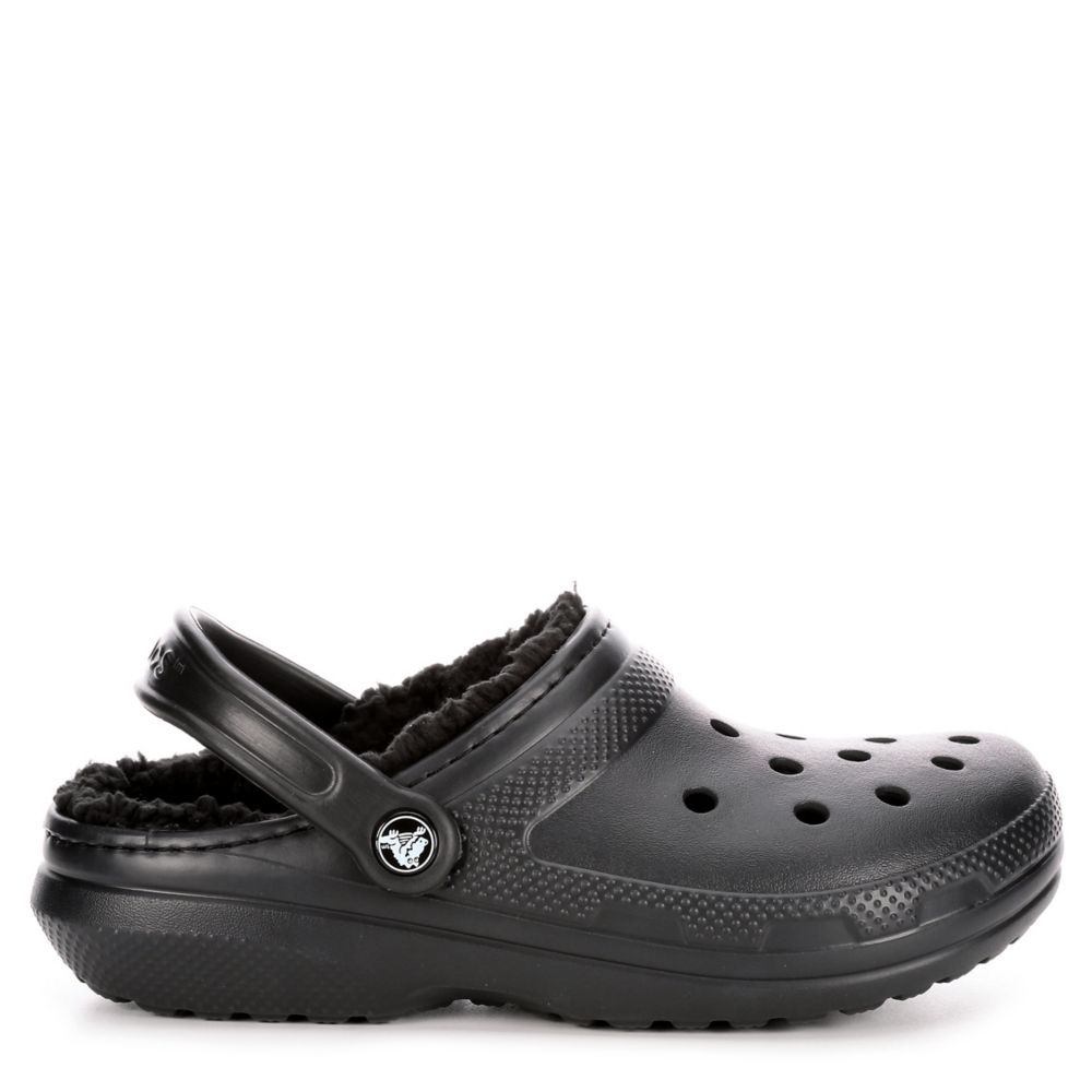 Black Unisex Classic Lined Clog, Crocs