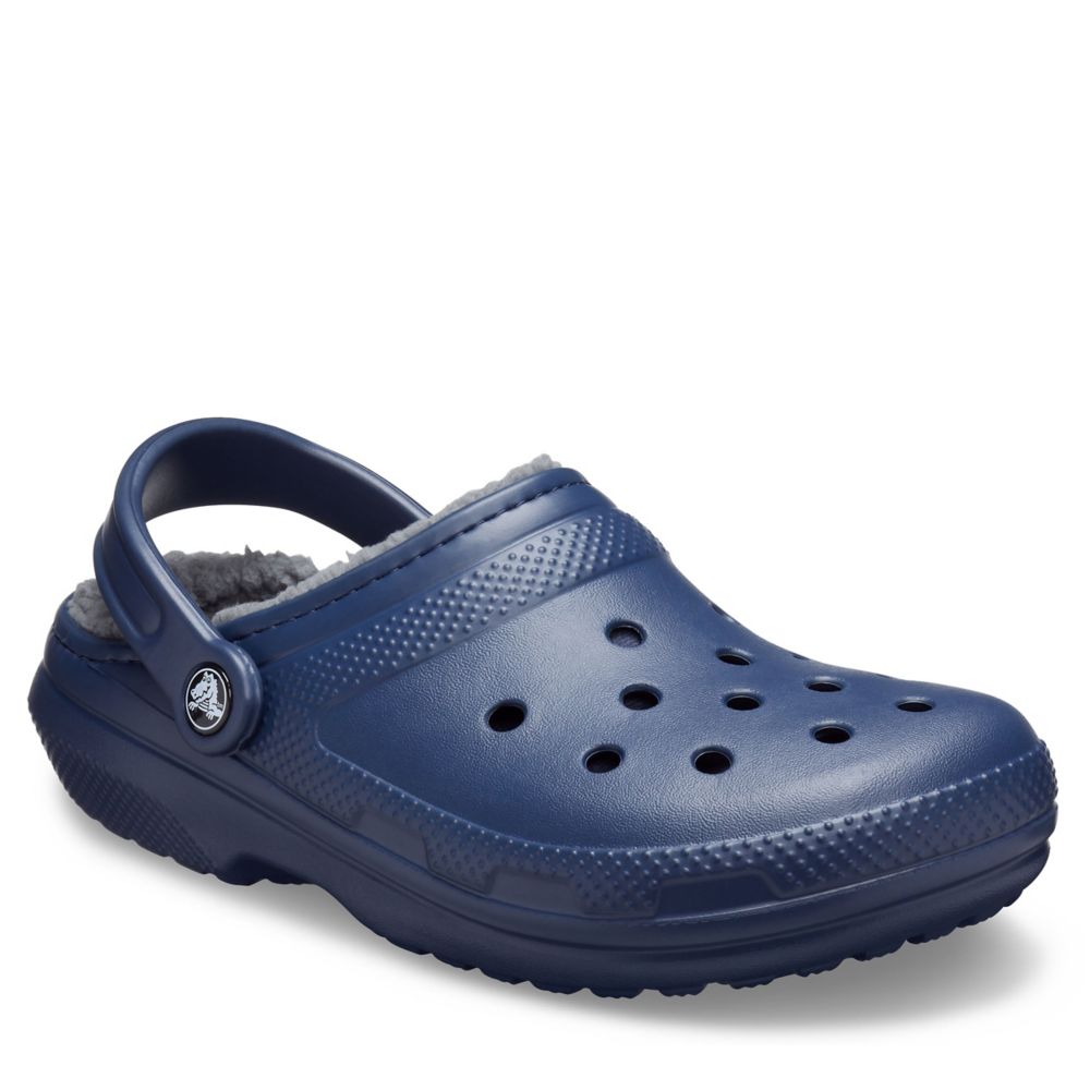 navy blue classic crocs