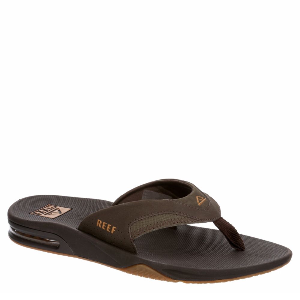 mens brown reef flip flops