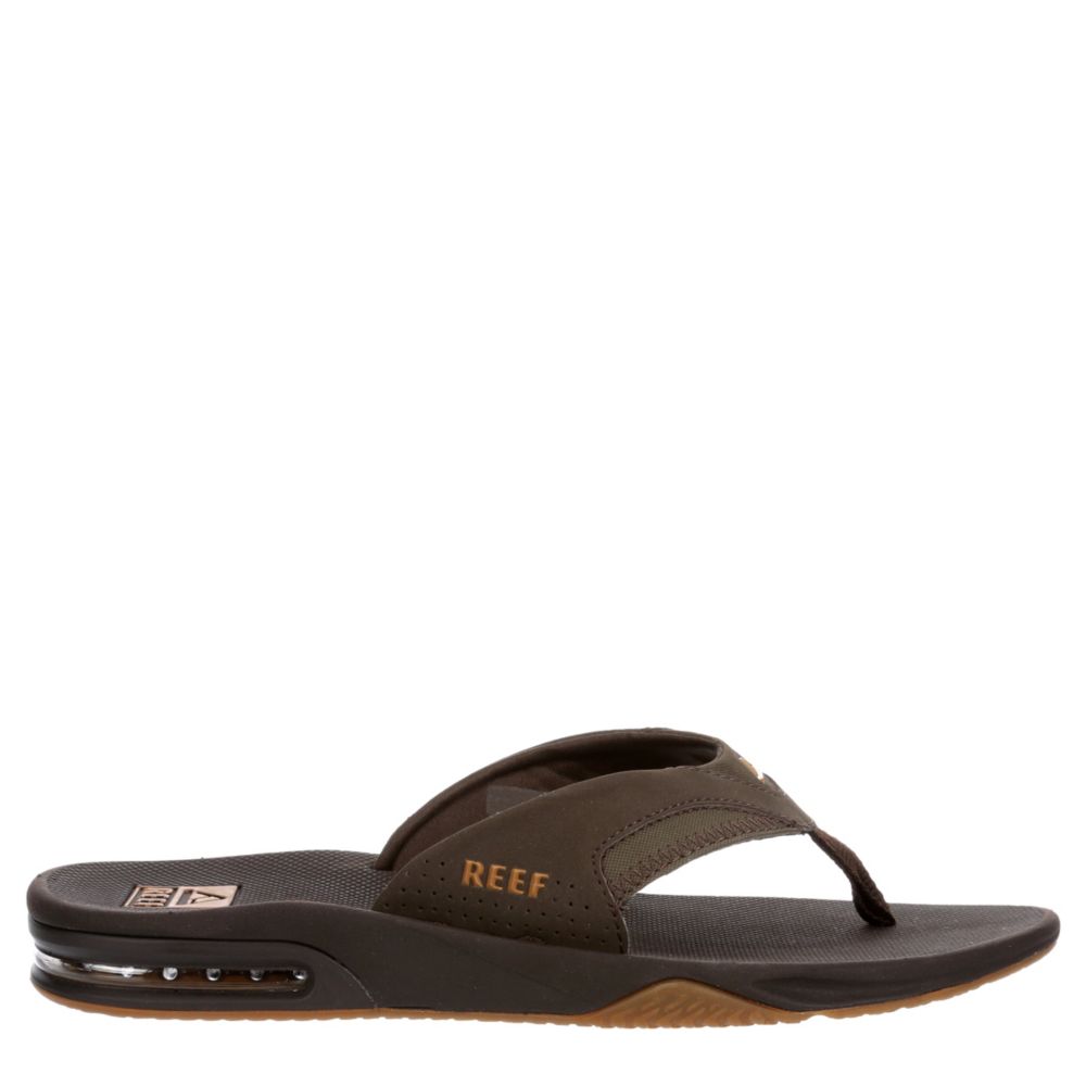 Brown Reef Mens Fanning Flip Flop Sandal | Sandals | Room Shoes