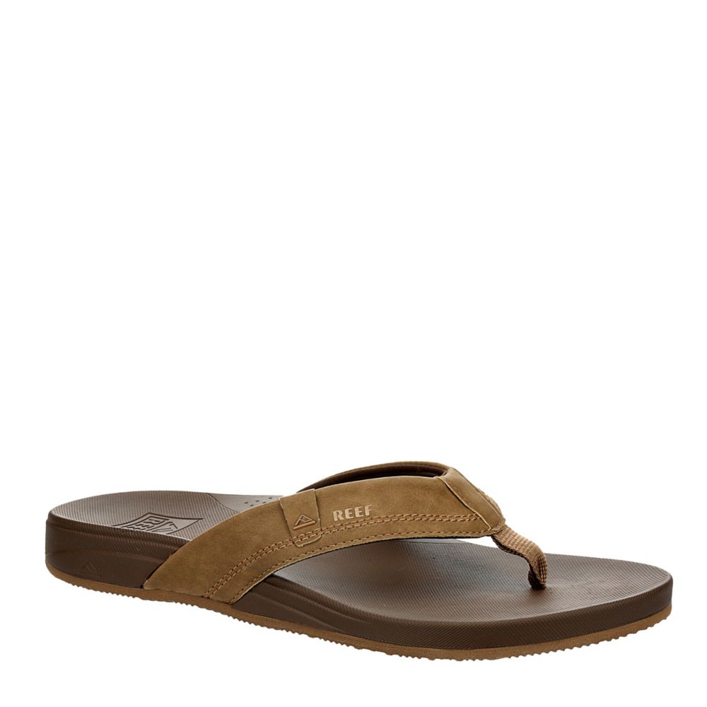 Brown Reef Mens Cushion Spring Flip Flop | Sandals | Rack Room Shoes