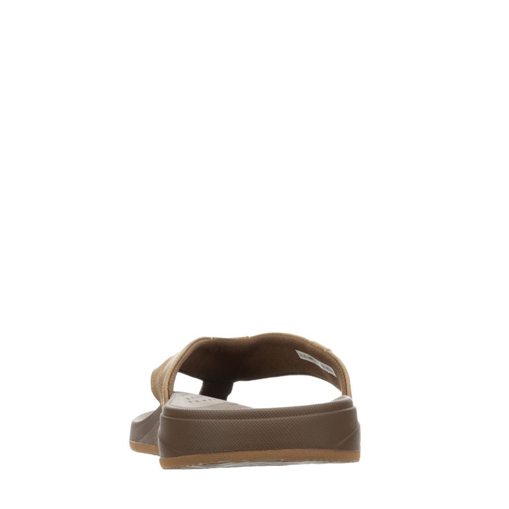 Brown Reef Mens Cushion Spring Flip Flop Sandal Rack Room Shoes