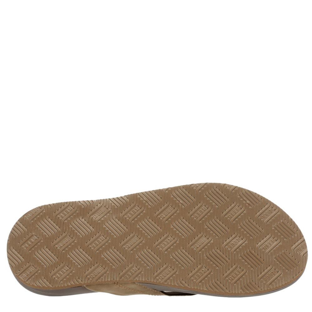 Brown Reef Mens Cushion Spring Flip Flop Sandal Rack Room Shoes