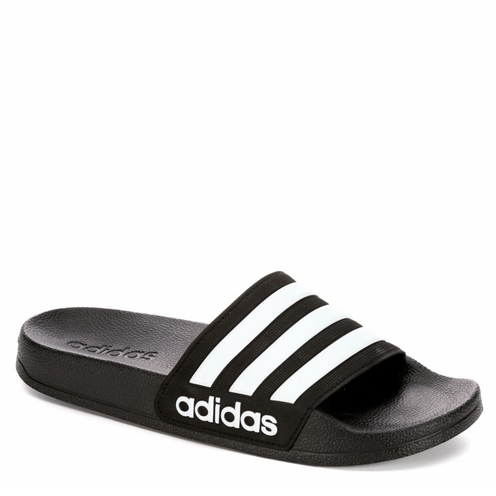 Black Adidas Boys' Adilette Athletic 