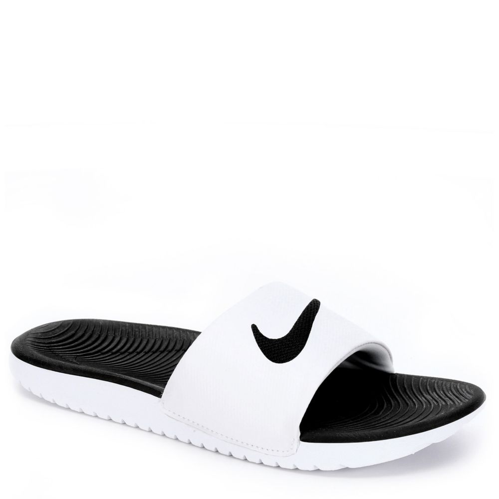 Inspeccionar tienda tema White Nike Boys Kawa Slide Sandal | Kids | Rack Room Shoes
