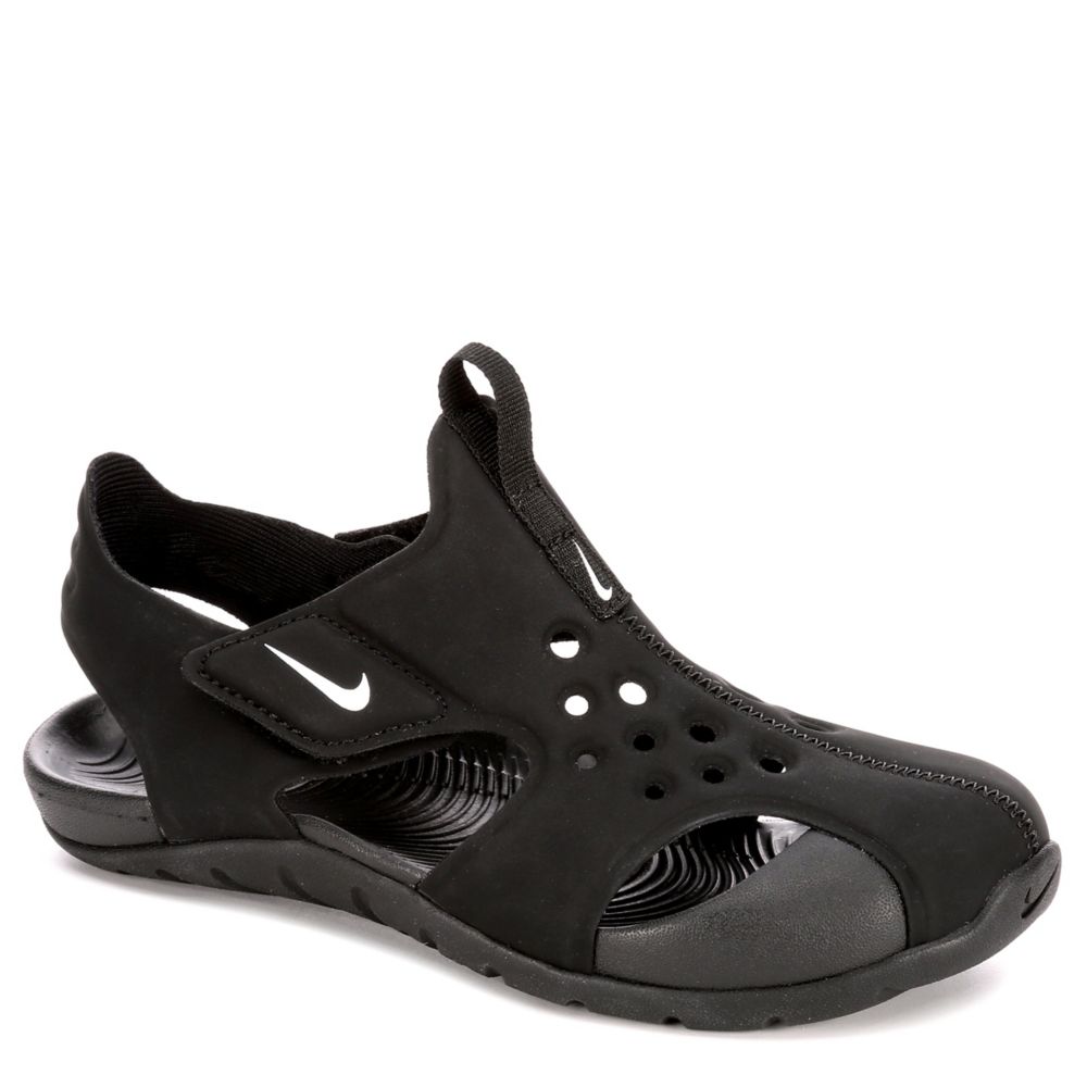 Black Nike Boys Sunray Protect 2 Outdoor Sandal | | Rack Shoes