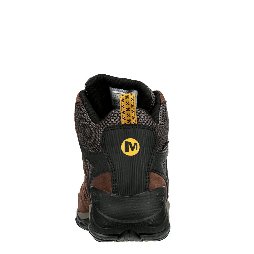 Brown Merrell Mens Crosslander 2 Waterproof Mid Hiking Boot Mens