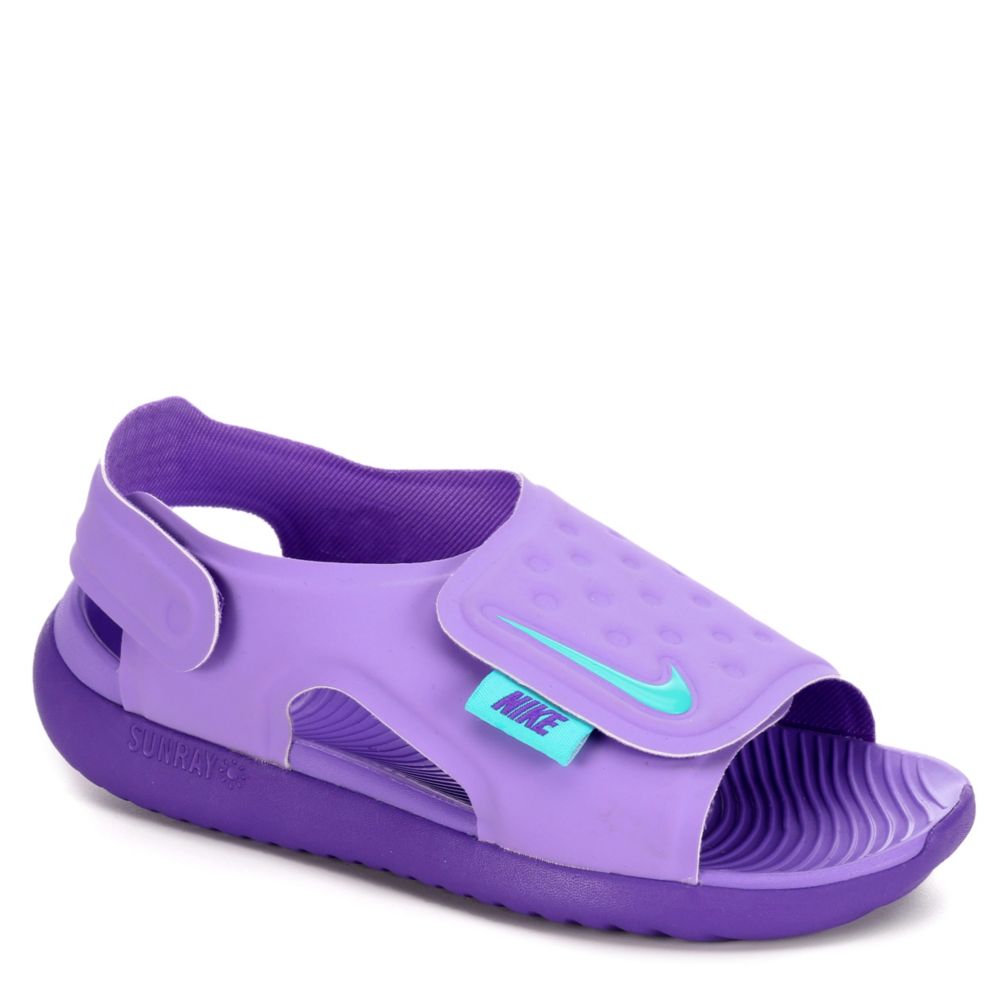 nike sandals purple