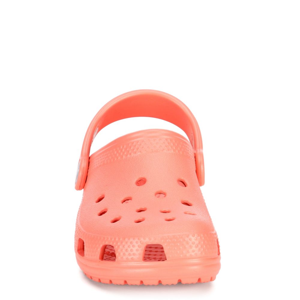 peach colored crocs