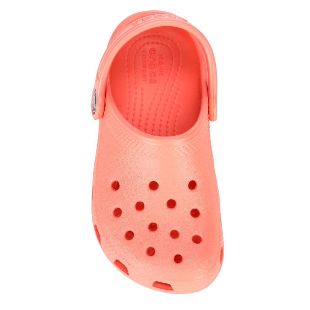 peach colored crocs