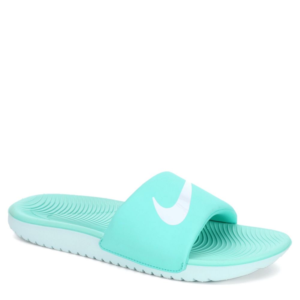 nike slides light blue