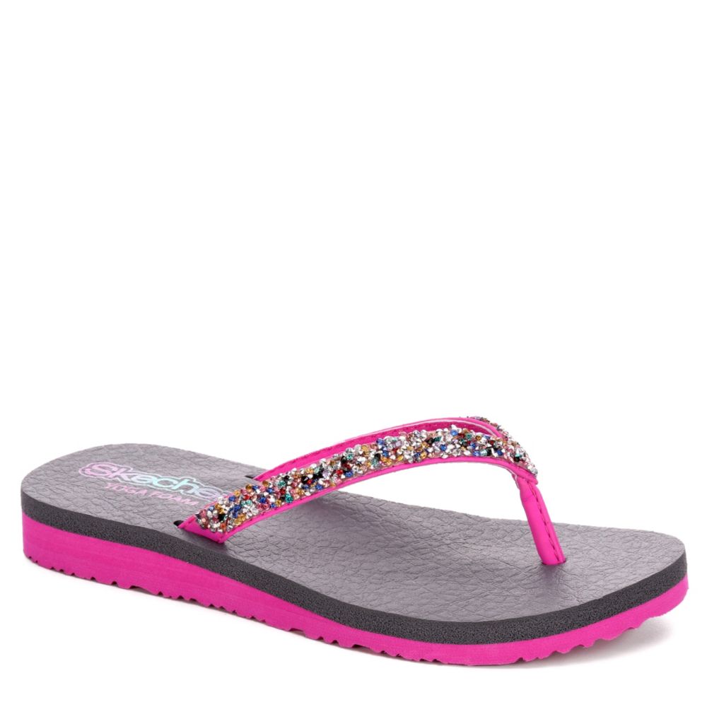 girls skechers flip flops