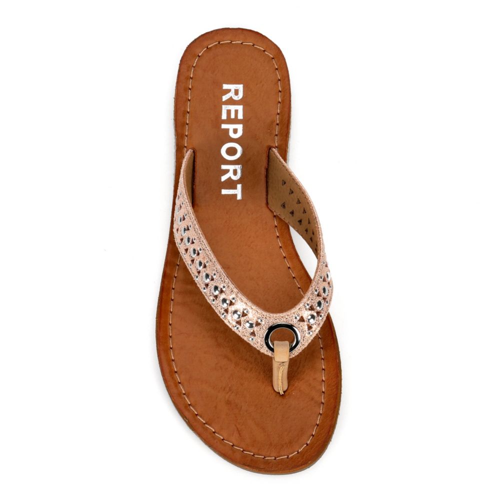 report flip flops gold