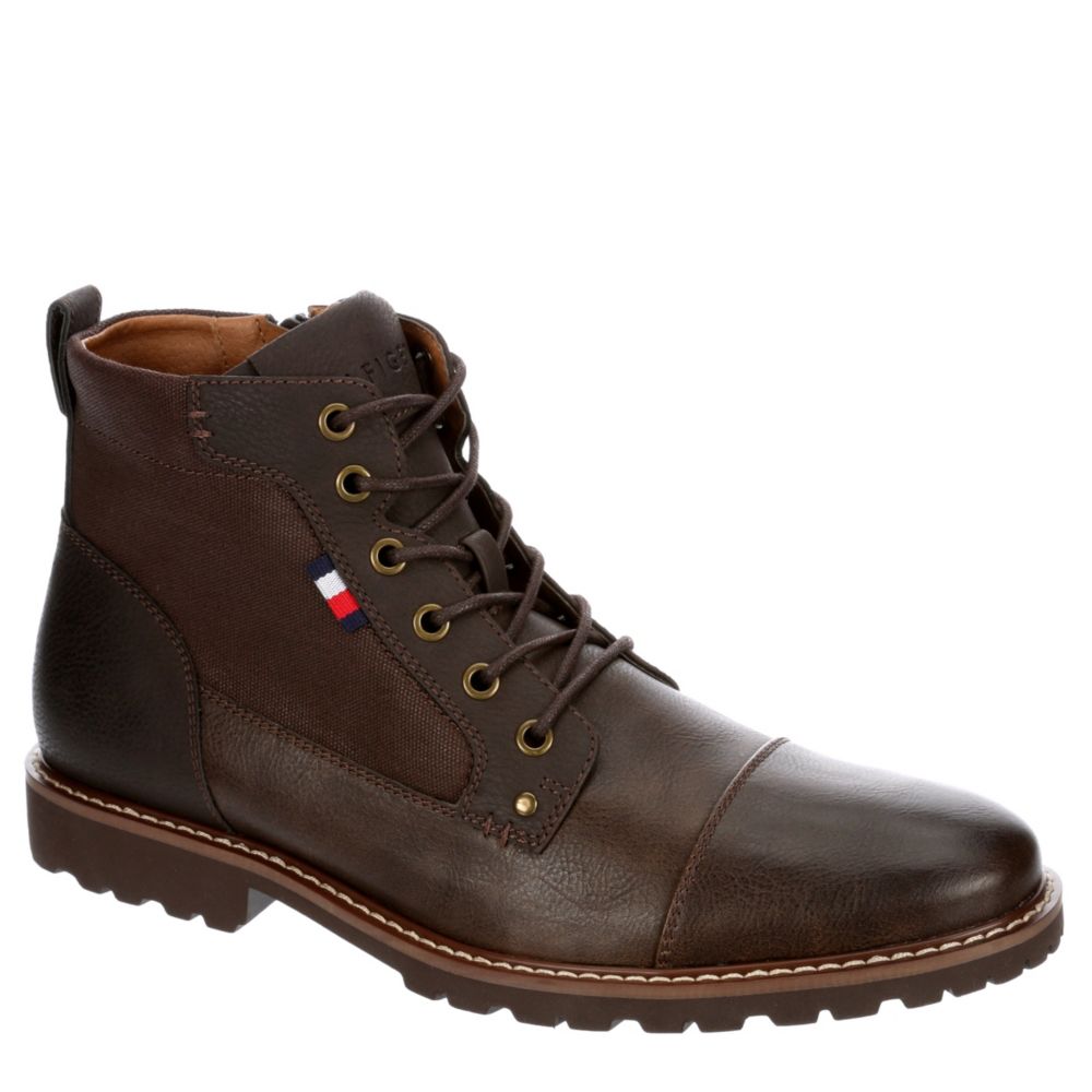 tommy hilfiger brown boots mens