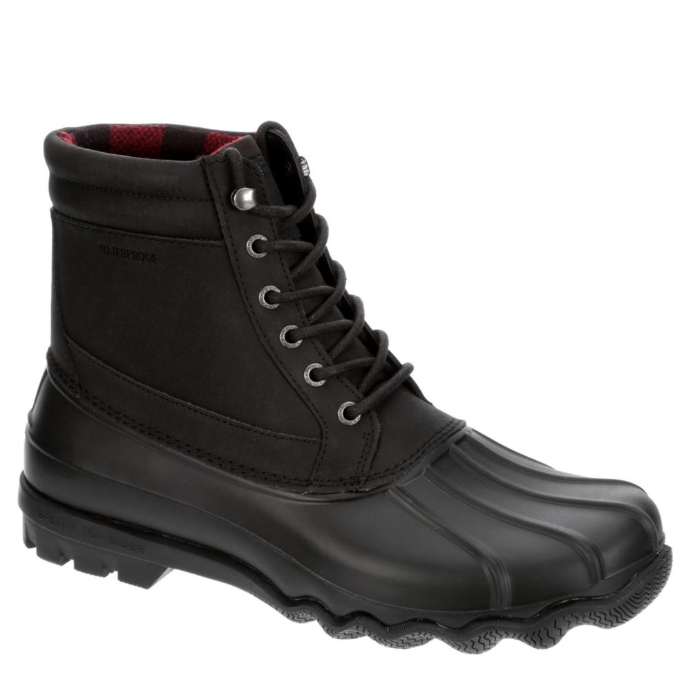 all black duck boots mens