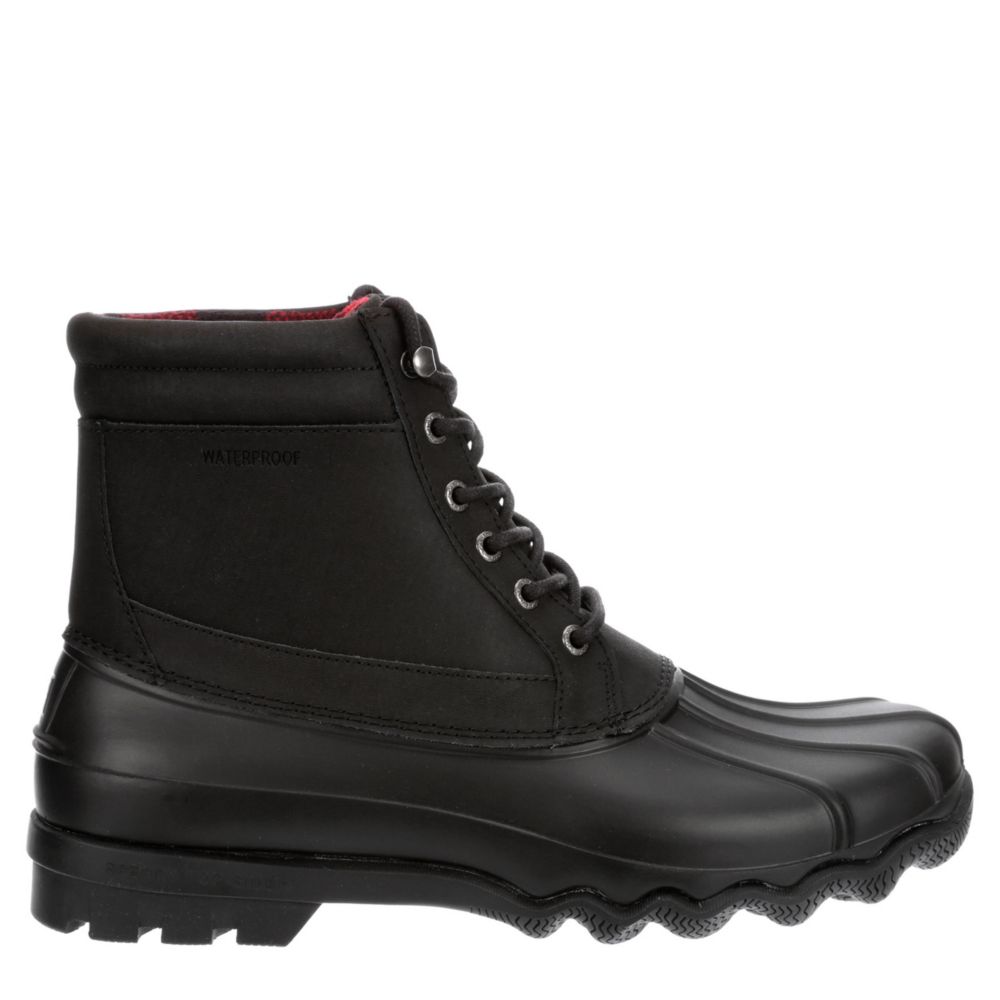 black sperry boots on sale