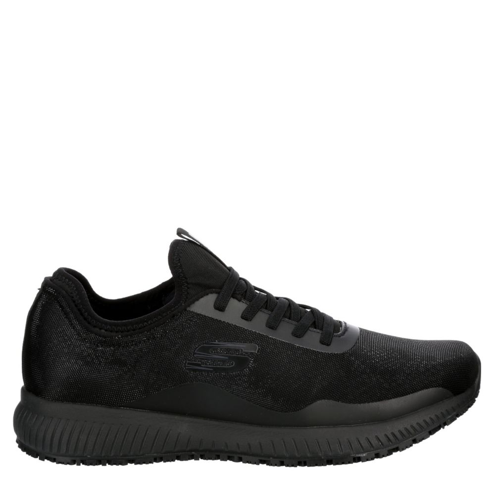 Black Womens Squad 2 Slip Resistant Work Shoe Skechers Rack