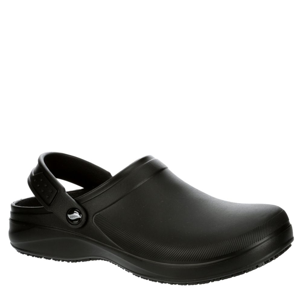womens black work clogs