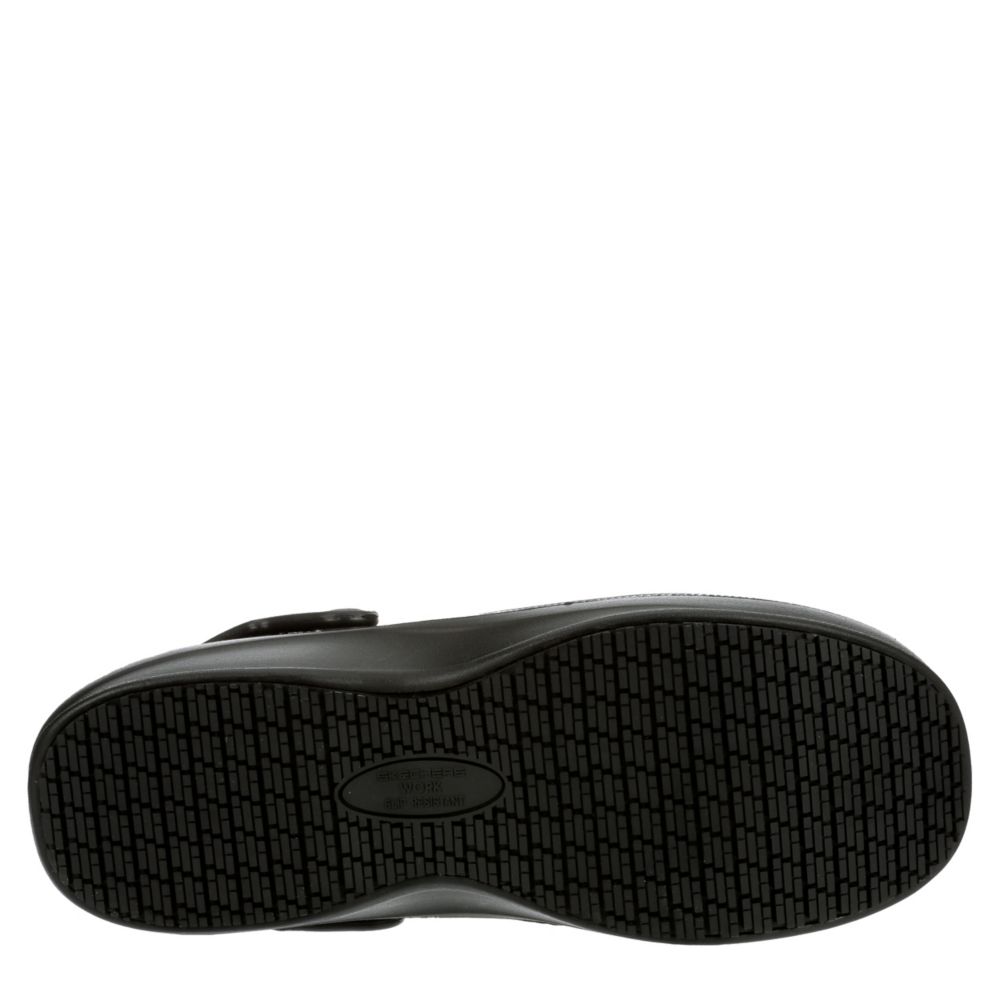 Black Skechers Womens Arch Fit Riverboundpasay Slip Resistant Work