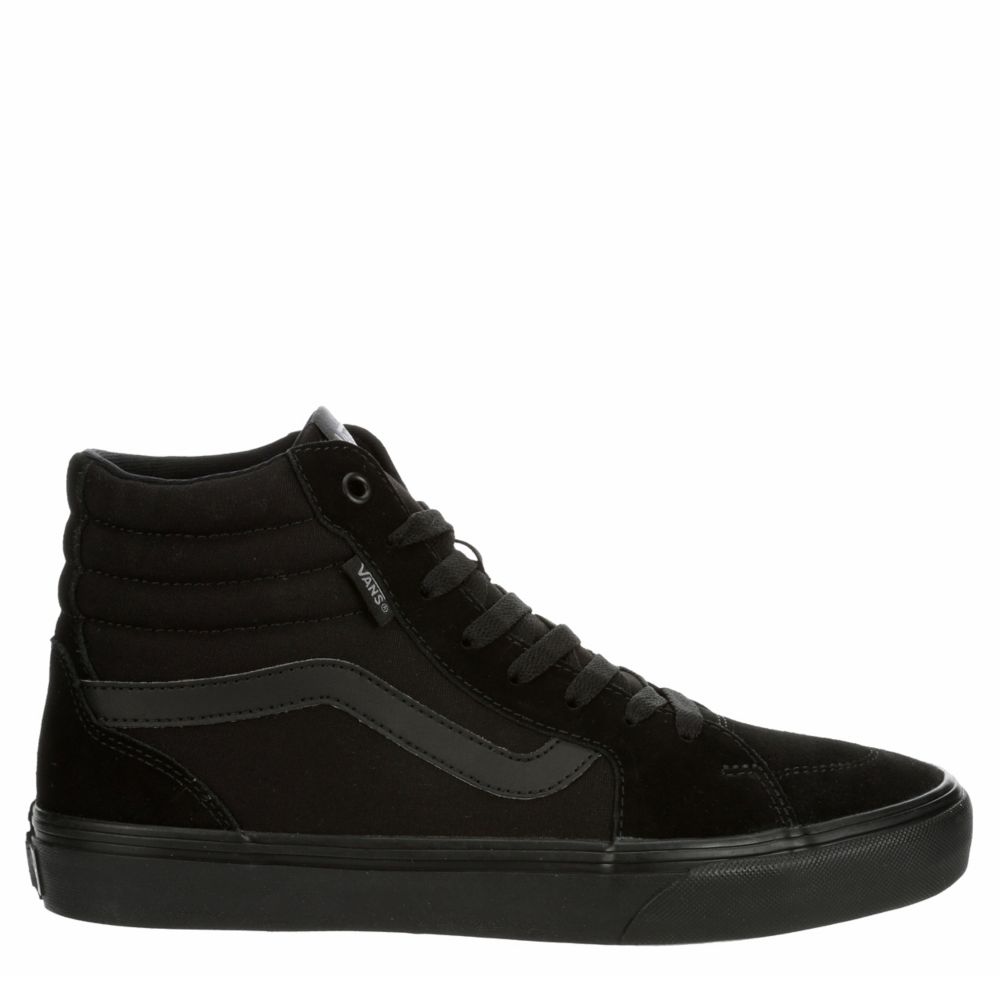 black and white vans high tops mens