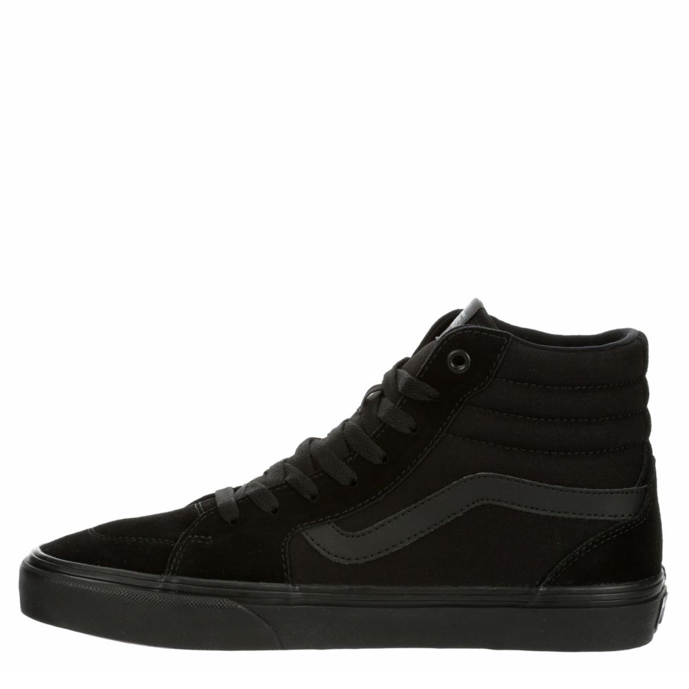 Black Vans Mens Filmore High Top Sneaker | Monochrome Vans | Mens ...