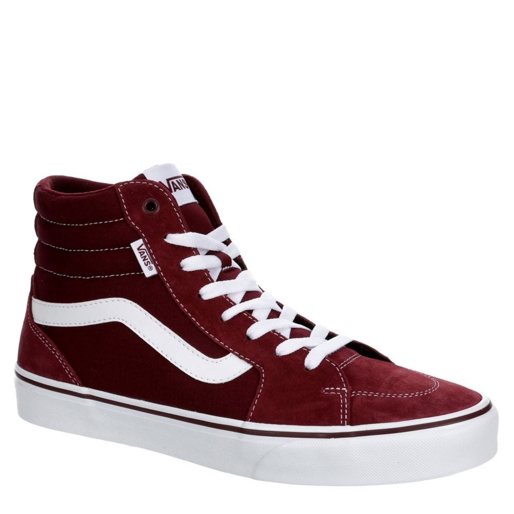 maroon high top vans