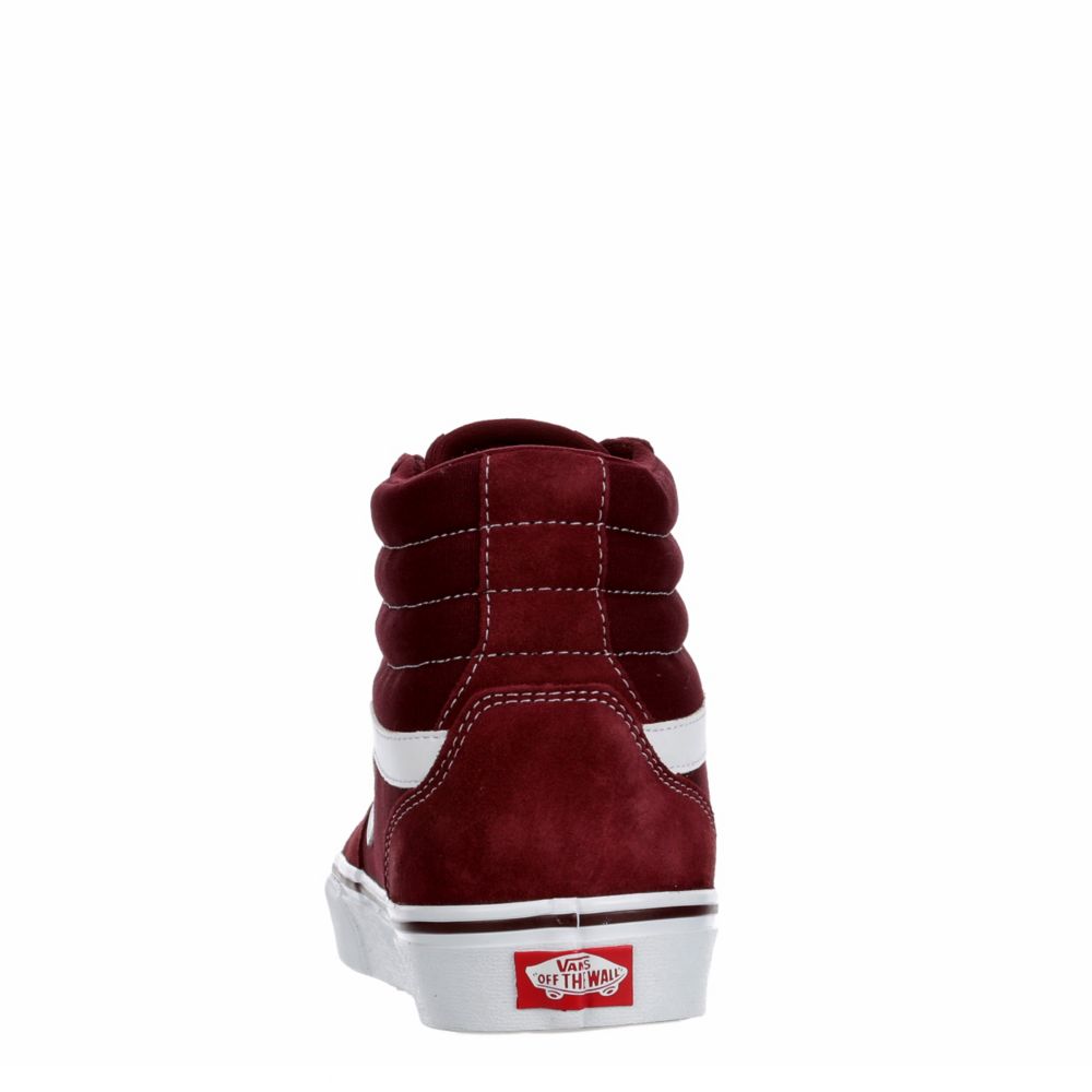 maroon van high tops