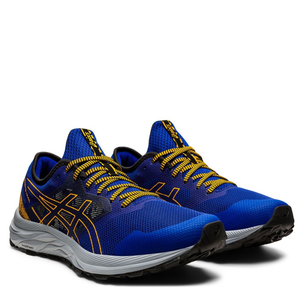 asics gold and blue